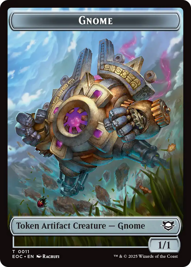 Image of Thopter // Gnome Double-Sided Token [Edge of Eternities Commander Tokens]