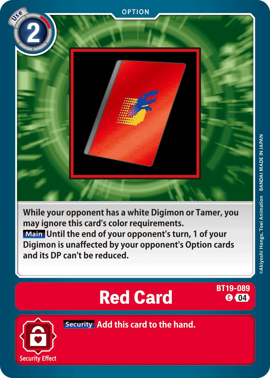Image of Red Card [BT19-089] [Release Special Booster Ver.2.5]