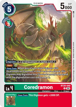 Image of Coredramon [BT20-040] - BT20-040 [Release Special Booster Ver.2.5]