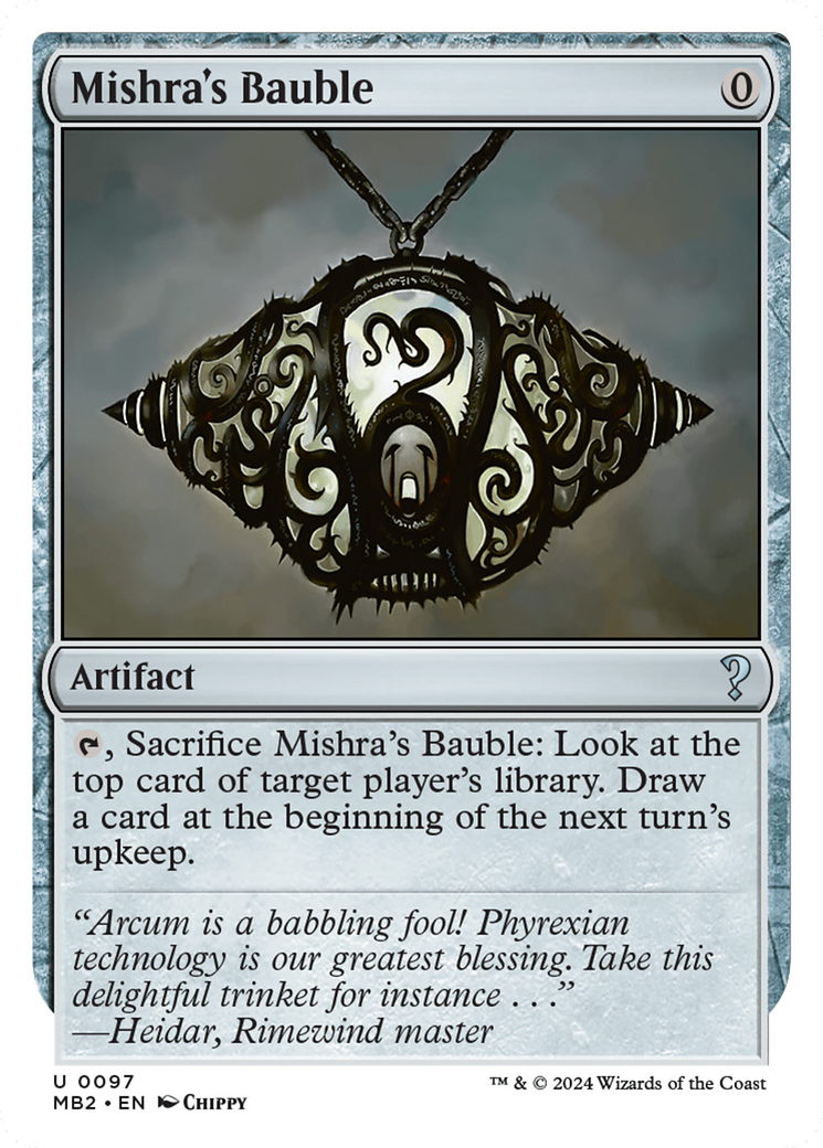Image of Mishra's Bauble (White Border) [Mystery Booster 2]