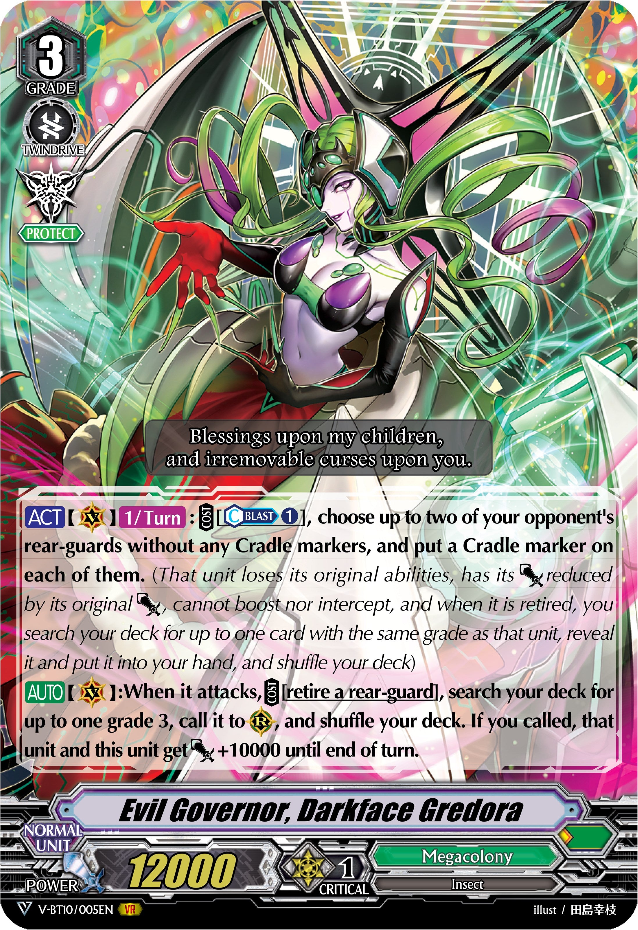 Image of Evil Governor, Darkface Gredora (V-BT10/005EN) [Phantom Dragon Aeon]