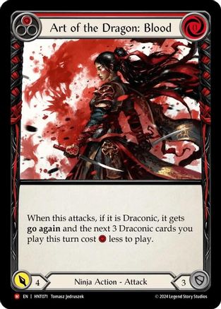 Image of Art of the Dragon: Blood [HNT071] (The Hunted)  Rainbow Foil