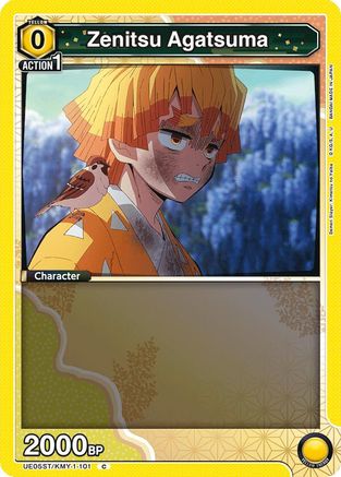 Image of Zenitsu Agatsuma (101) (UE05ST/KMY-1-101) - UE05ST Demon Slayer Kimetsu no Yaiba Starter Deck