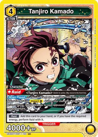 Image of Tanjiro Kamado (103) (UE05ST/KMY-1-103) - UE05ST Demon Slayer Kimetsu no Yaiba Starter Deck Foil