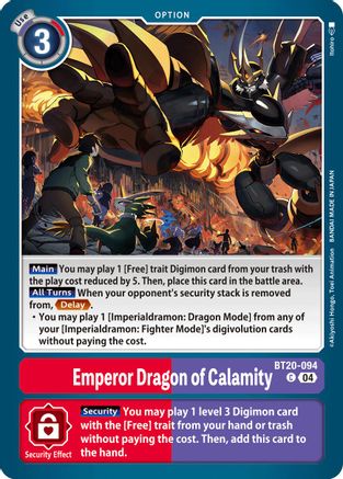 Image of Emperor Dragon of Calamity [BT20-094] [Release Special Booster Ver.2.5]