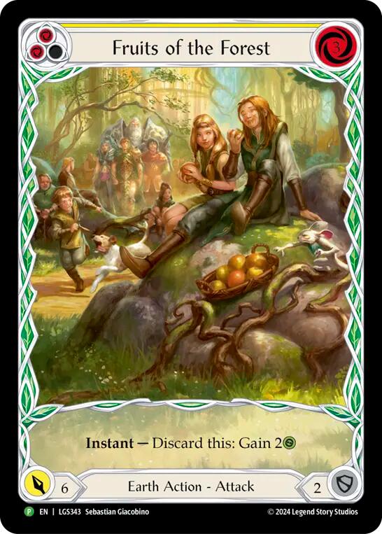 Image of Fruits of the Forest (Yellow) [LGS343] (Promo)  Rainbow Foil