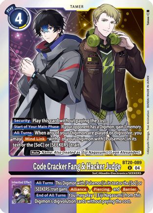 Image of Code Cracker Fang & Hacker Judge [BT20-089] [Release Special Booster Ver.2.5]