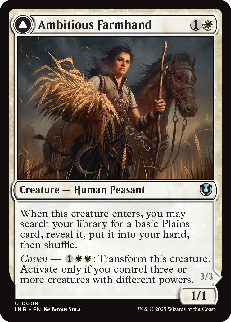 Image of Ambitious Farmhand // Seasoned Cathar [Innistrad Remastered]