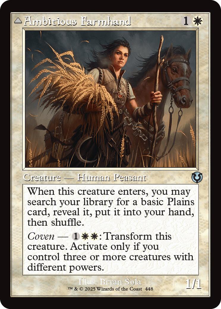 Image of Ambitious Farmhand // Seasoned Cathar (Retro Frame) [Innistrad Remastered]