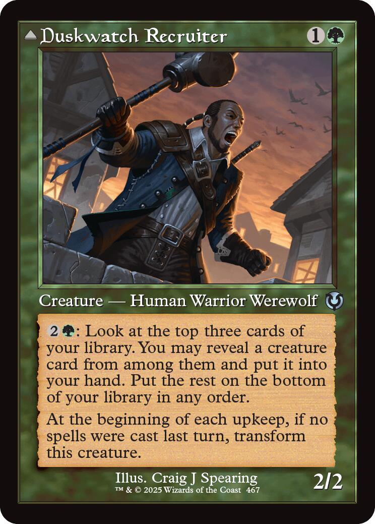 Image of Duskwatch Recruiter // Krallenhorde Howler (Retro Frame) [Innistrad Remastered]
