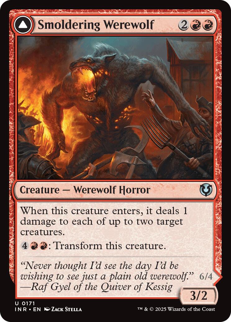 Image of Smoldering Werewolf // Erupting Dreadwolf [Innistrad Remastered]