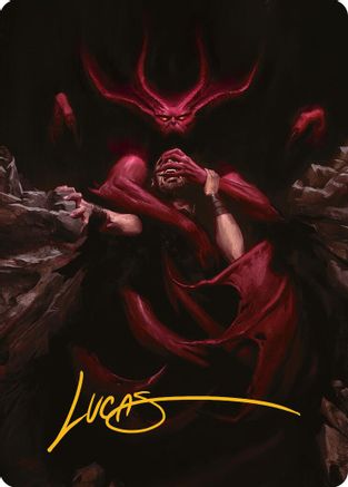Image of Infernal Grasp Art Card (Gold-Stamped Signature) [Innistrad Remastered Art Series]