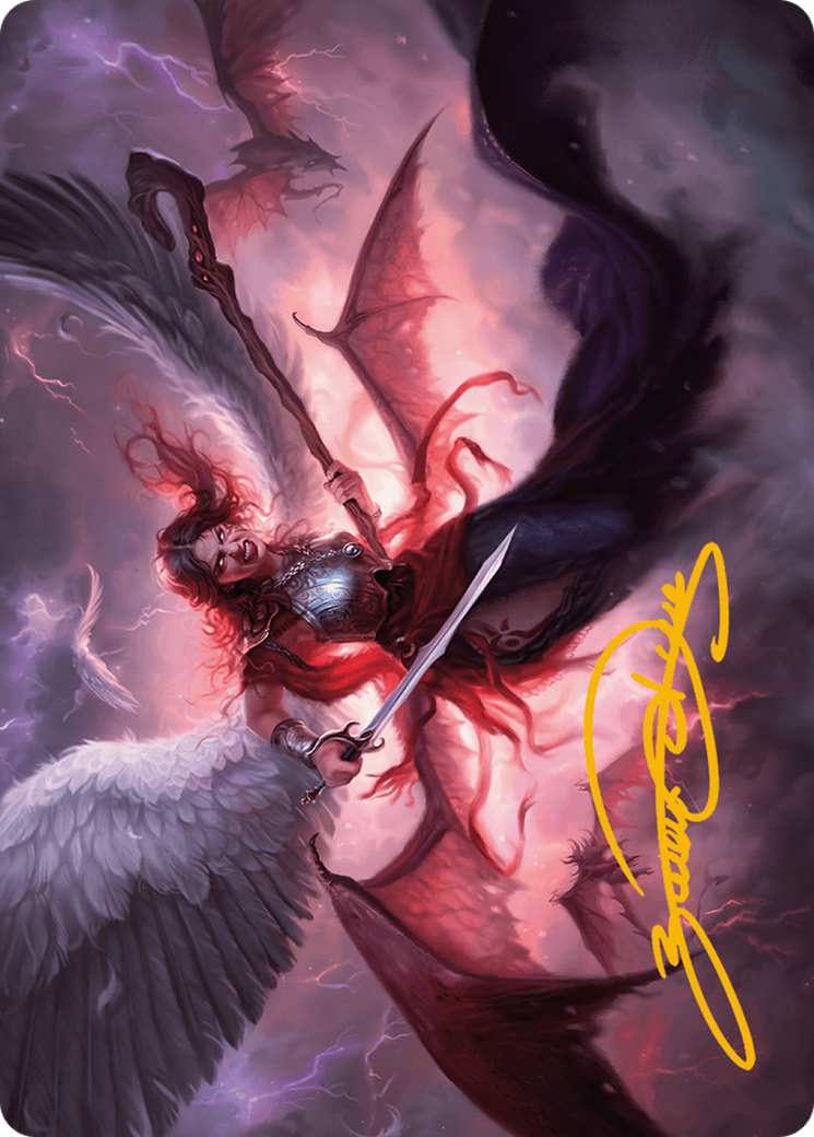 Image of Kaalia of the Vast Art Card (Gold-Stamped Signature) [Modern Horizons 3 Art Series]
