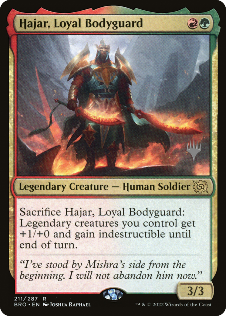 Image of Hajar, Loyal Bodyguard (Promo Pack) [The Brothers' War Promos]