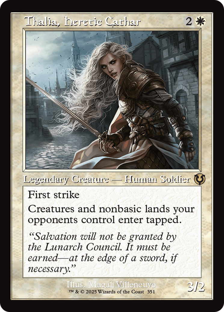 Image of Thalia, Heretic Cathar (Retro Frame) [Innistrad Remastered]