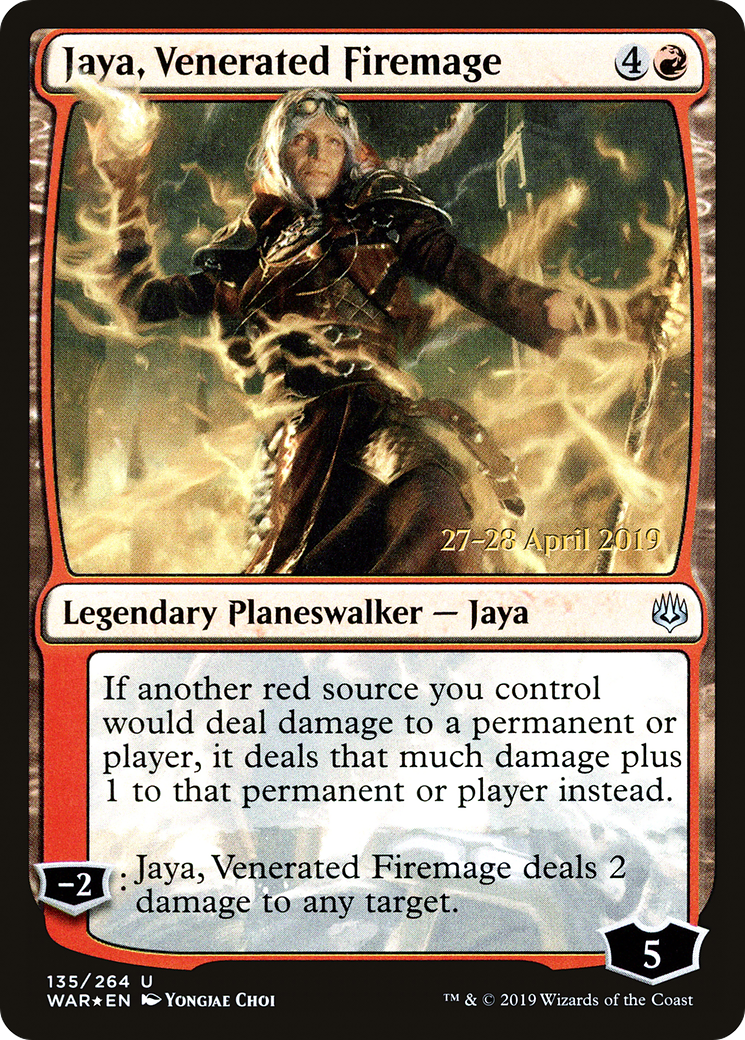 Image of Jaya, Venerated Firemage [War of the Spark Prerelease Promos]