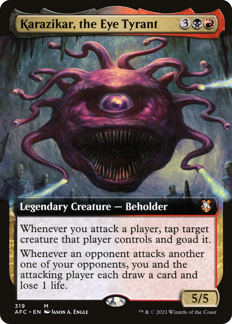 Image of Karazikar, the Eye Tyrant (Extended Art) [Dungeons & Dragons: Adventures in the Forgotten Realms Commander]