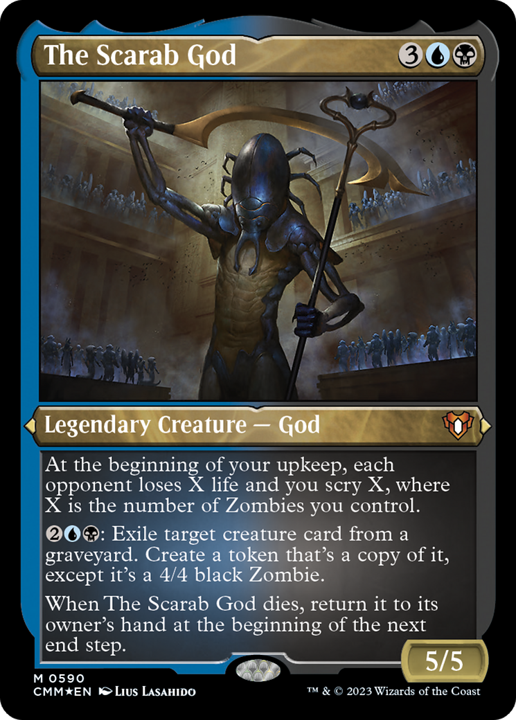 Image of The Scarab God (Foil Etched) [Commander Masters]