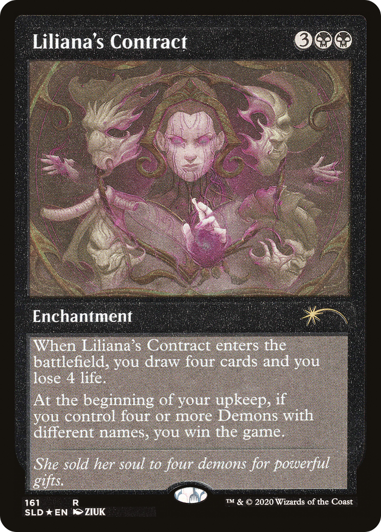 Image of Liliana's Contract (SLD-161★) - Secret Lair Drop Etched Foil