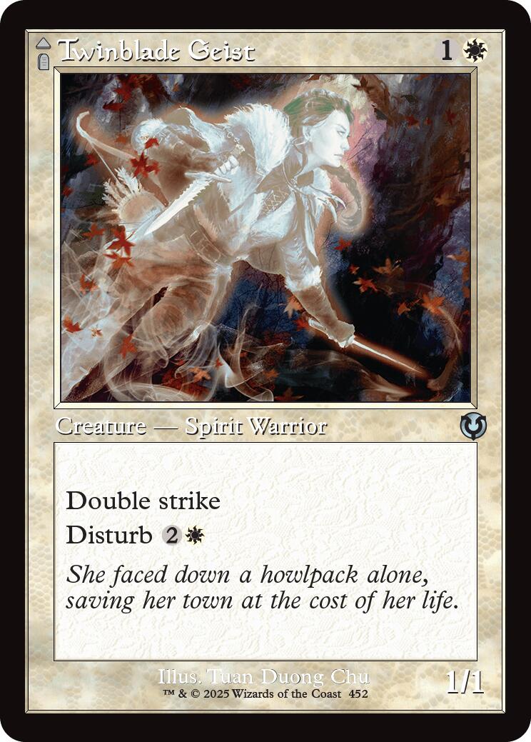 Image of Twinblade Geist // Twinblade Invocation (Retro Frame) [Innistrad Remastered]