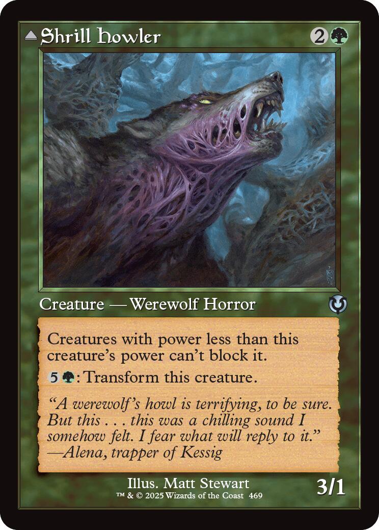 Image of Shrill Howler // Howling Chorus (Retro Frame) [Innistrad Remastered]