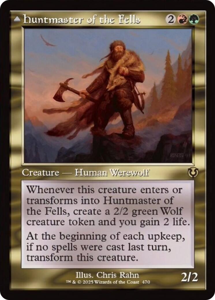 Image of Huntmaster of the Fells // Ravager of the Fells (Retro Frame) [Innistrad Remastered]