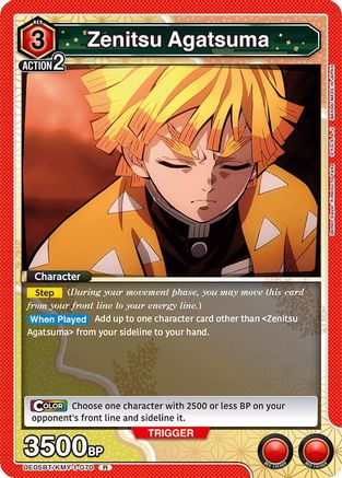 Image of Zenitsu Agatsuma (070) (UE05BT/KMY-1-070) - UE05BT Demon Slayer Kimetsu no Yaiba Foil