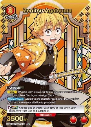 Image of Zenitsu Agatsuma (070) (R*) (UE05BT/KMY-1-070) - UE05BT Demon Slayer Kimetsu no Yaiba Foil