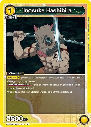 Image of Inosuke Hashibira (015) (UE05BT/KMY-1-015) - UE05BT Demon Slayer Kimetsu no Yaiba