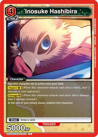 Image of Inosuke Hashibira (078) (UE05BT/KMY-1-078) - UE05BT Demon Slayer Kimetsu no Yaiba Foil