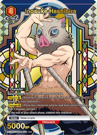 Image of Inosuke Hashibira (078) (R*) (UE05BT/KMY-1-078) - UE05BT Demon Slayer Kimetsu no Yaiba Foil
