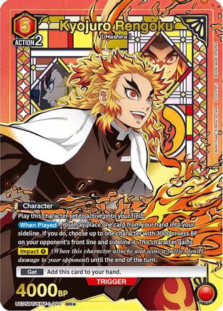 Image of Kyojuro Rengoku (090) (SR*) (UE05BT/KMY-1-090) - UE05BT Demon Slayer Kimetsu no Yaiba Foil