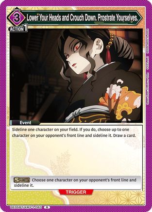 Image of Lower Your Heads and Crouch Down. Prostrate Yourselves. (UE05BT/KMY-1-063) - UE05BT Demon Slayer Kimetsu no Yaiba Foil