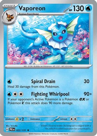 Image of Vaporeon (022/131) [Scarlet & Violet: Prismatic Evolutions]