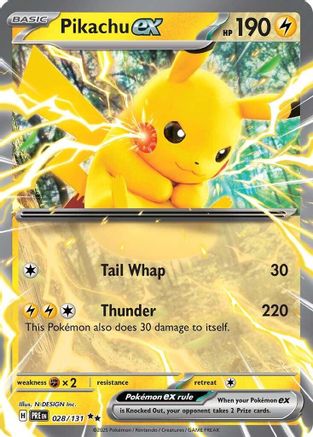 Image of Pikachu ex (028/131) [Scarlet & Violet: Prismatic Evolutions]