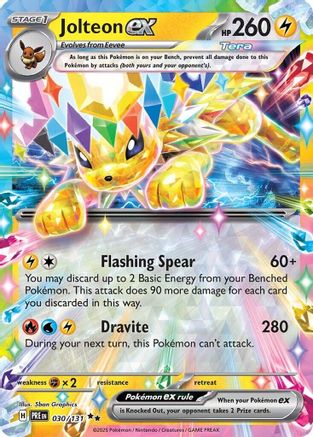 Image of Jolteon ex 030/131  - Reverse Holofoil SV Prismatic Evolutions - Double Rare