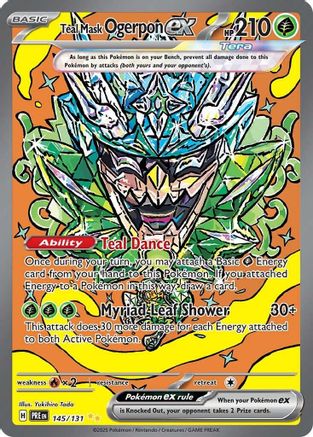 Image of Teal Mask Ogerpon ex (145/131) [Scarlet & Violet: Prismatic Evolutions]
