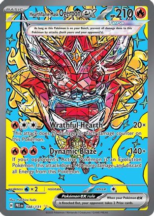 Image of Hearthflame Mask Ogerpon ex (148/131) [Scarlet & Violet: Prismatic Evolutions]