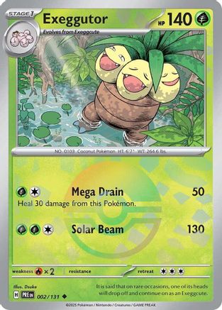 Image of Exeggutor (002/131) (Poke Ball Pattern) [Scarlet & Violet: Prismatic Evolutions]