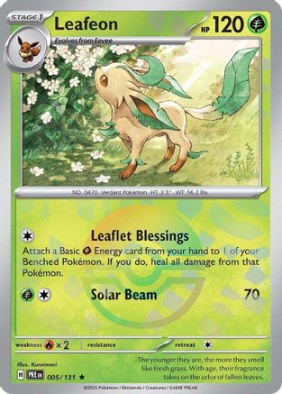 Image of Leafeon (005/131) (Poke Ball Pattern) [Scarlet & Violet: Prismatic Evolutions]