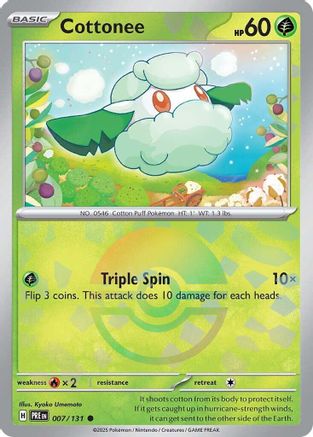 Image of Cottonee (007/131) (Poke Ball Pattern) [Scarlet & Violet: Prismatic Evolutions]