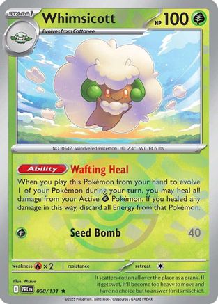 Image of Whimsicott (008/131) (Poke Ball Pattern) [Scarlet & Violet: Prismatic Evolutions]