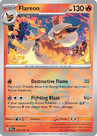 Image of Flareon (013/131) (Poke Ball Pattern) [Scarlet & Violet: Prismatic Evolutions]