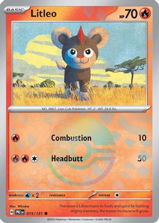 Image of Litleo (015/131) (Poke Ball Pattern) [Scarlet & Violet: Prismatic Evolutions]