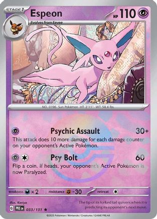 Image of Espeon (033/131) (Poke Ball Pattern) [Scarlet & Violet: Prismatic Evolutions]