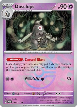 Image of Dusclops (036/131) (Poke Ball Pattern) [Scarlet & Violet: Prismatic Evolutions]