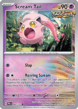 Image of Scream Tail (042/131) (Poke Ball Pattern) [Scarlet & Violet: Prismatic Evolutions]