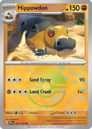 Image of Hippowdon (053/131) (Poke Ball Pattern) [Scarlet & Violet: Prismatic Evolutions]