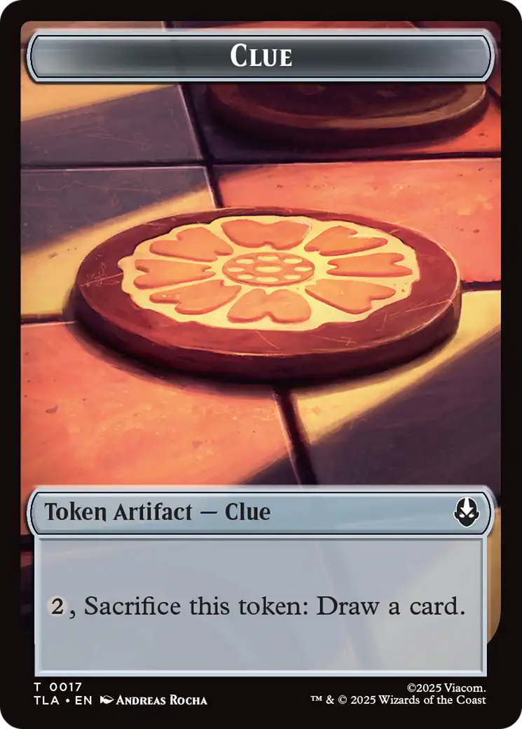 Image of Monk // Clue (0017) Double-Sided Token [Avatar: The Last Airbender Tokens]
