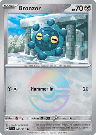 Image of Bronzor (066/131) (Poke Ball Pattern) [Scarlet & Violet: Prismatic Evolutions]